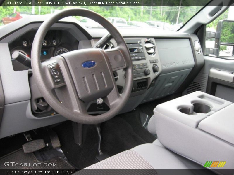 Dark Blue Pearl Metallic / Steel 2012 Ford F250 Super Duty XLT SuperCab 4x4