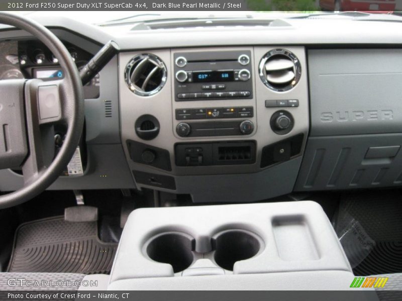 Dark Blue Pearl Metallic / Steel 2012 Ford F250 Super Duty XLT SuperCab 4x4