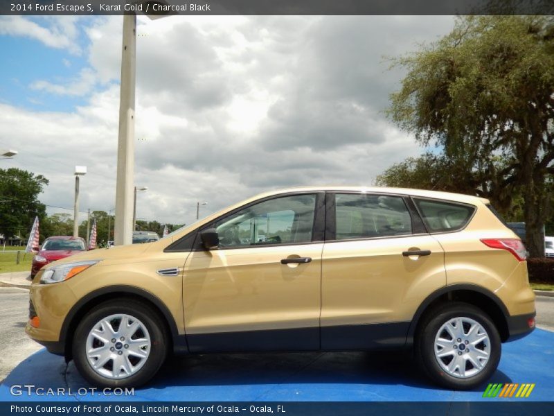 Karat Gold / Charcoal Black 2014 Ford Escape S