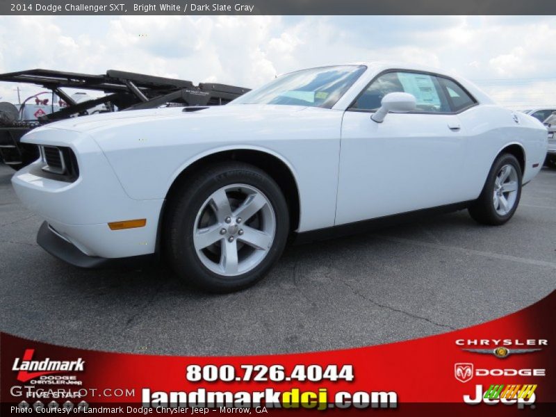Bright White / Dark Slate Gray 2014 Dodge Challenger SXT