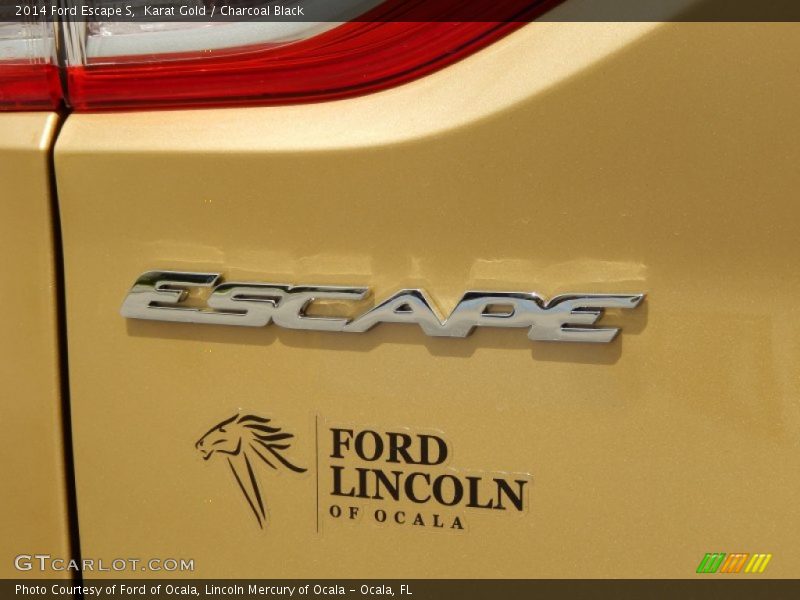 Karat Gold / Charcoal Black 2014 Ford Escape S