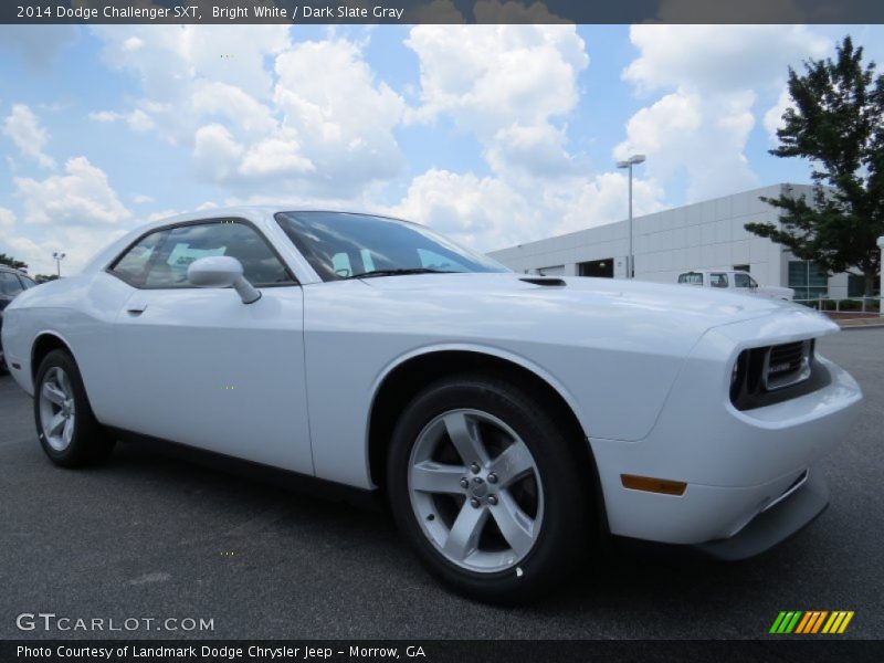 Bright White / Dark Slate Gray 2014 Dodge Challenger SXT