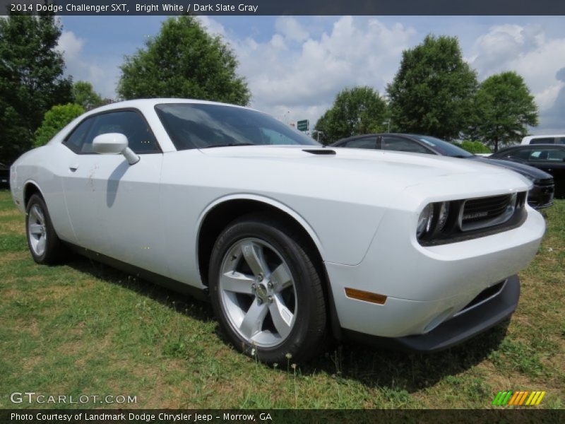 Bright White / Dark Slate Gray 2014 Dodge Challenger SXT