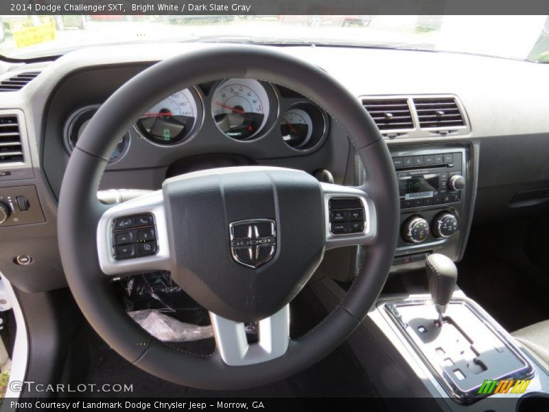 Bright White / Dark Slate Gray 2014 Dodge Challenger SXT