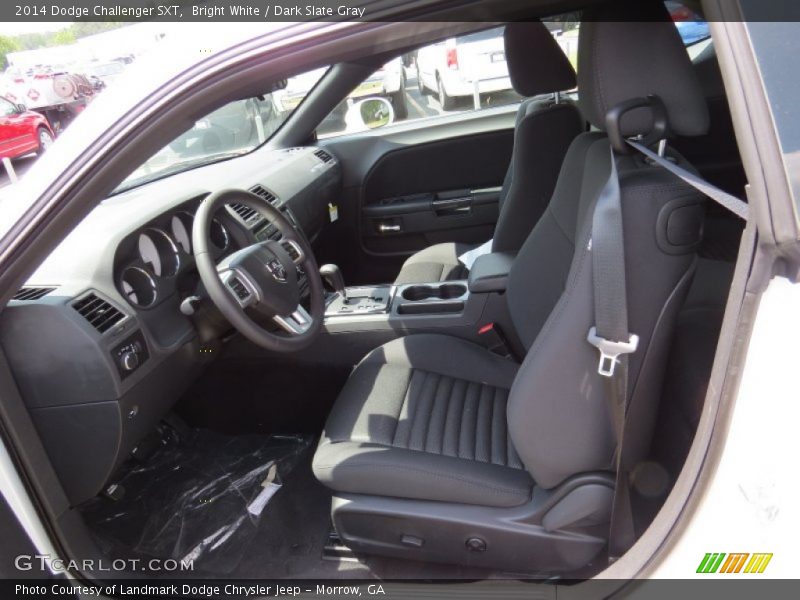 Bright White / Dark Slate Gray 2014 Dodge Challenger SXT