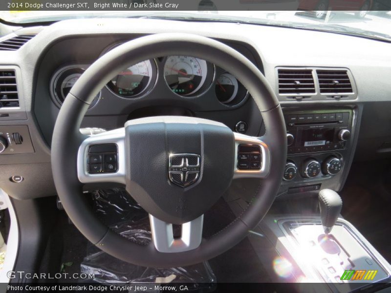 Bright White / Dark Slate Gray 2014 Dodge Challenger SXT