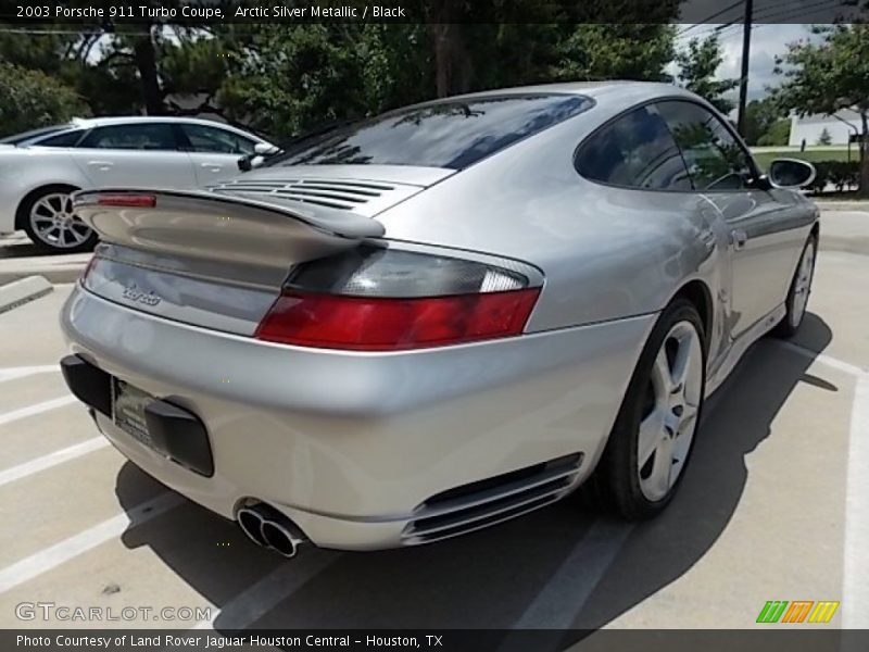 Arctic Silver Metallic / Black 2003 Porsche 911 Turbo Coupe