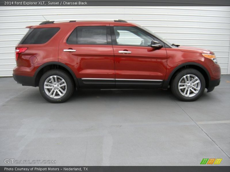 Sunset / Charcoal Black 2014 Ford Explorer XLT