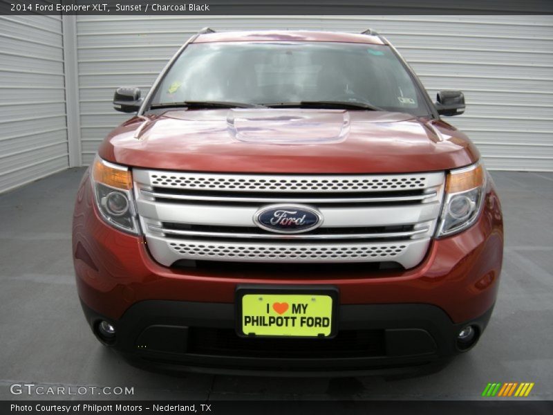 Sunset / Charcoal Black 2014 Ford Explorer XLT