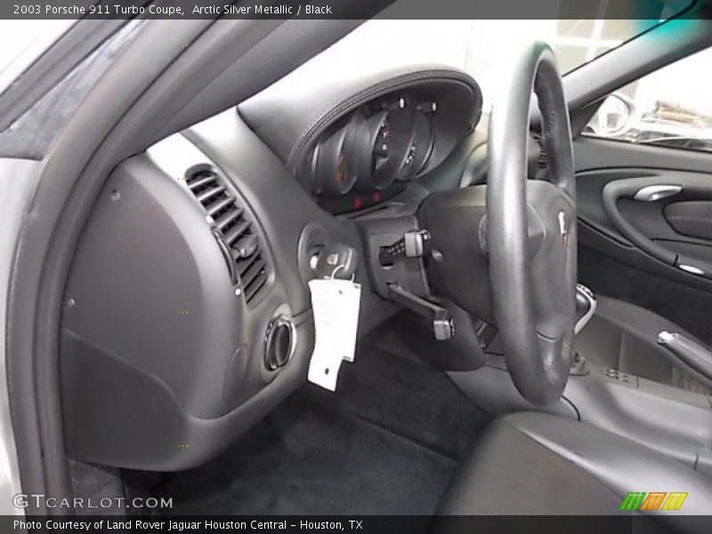 Arctic Silver Metallic / Black 2003 Porsche 911 Turbo Coupe