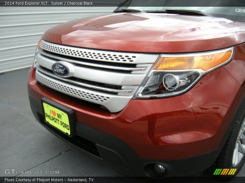 Sunset / Charcoal Black 2014 Ford Explorer XLT