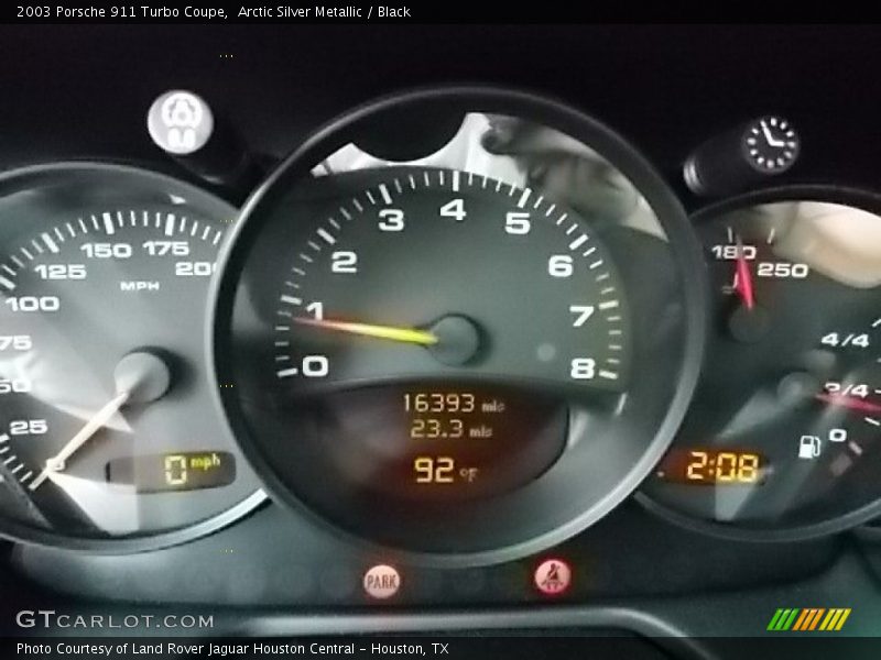 Arctic Silver Metallic / Black 2003 Porsche 911 Turbo Coupe