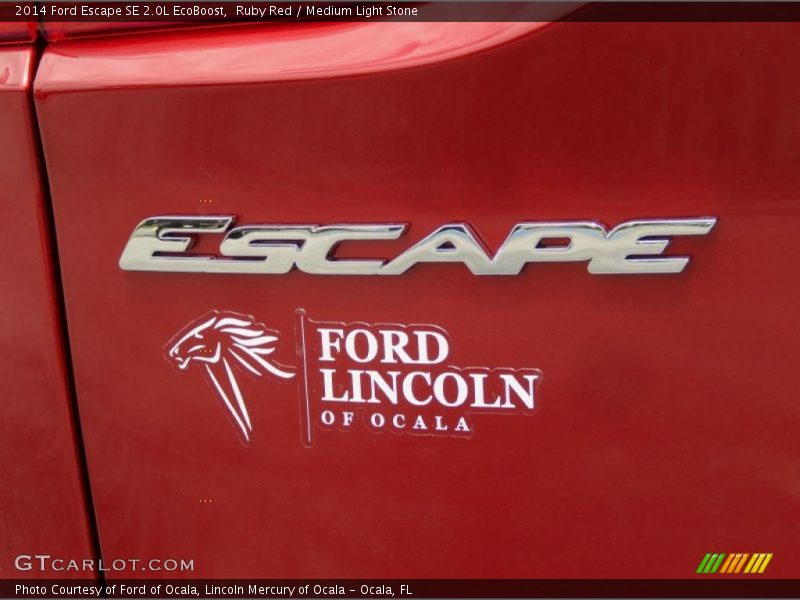 Ruby Red / Medium Light Stone 2014 Ford Escape SE 2.0L EcoBoost