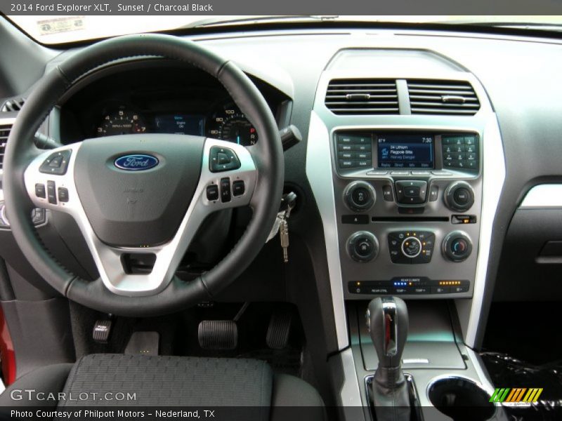 Sunset / Charcoal Black 2014 Ford Explorer XLT