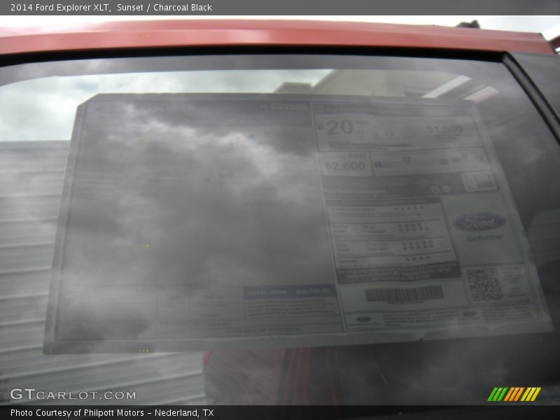 Sunset / Charcoal Black 2014 Ford Explorer XLT