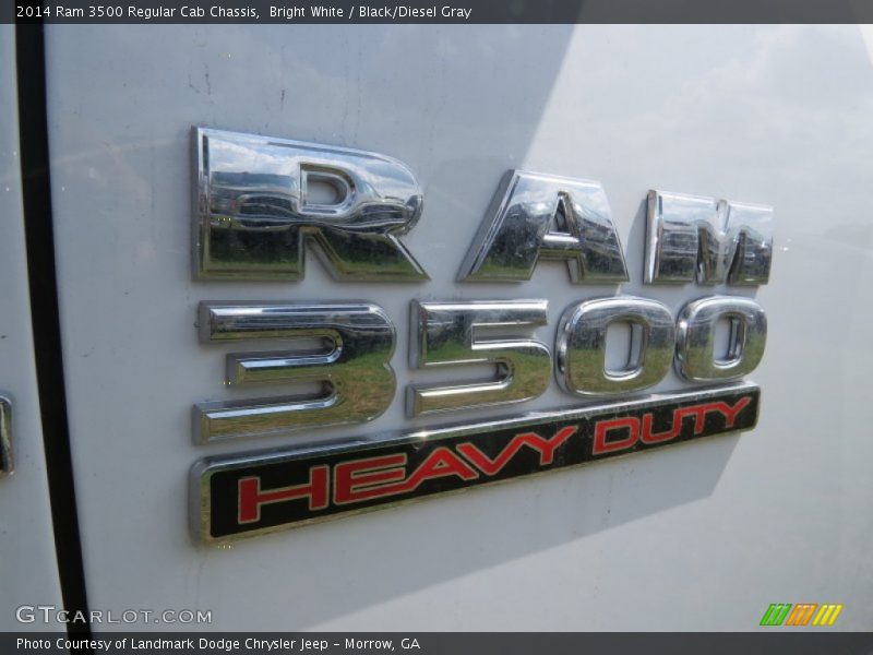 Bright White / Black/Diesel Gray 2014 Ram 3500 Regular Cab Chassis