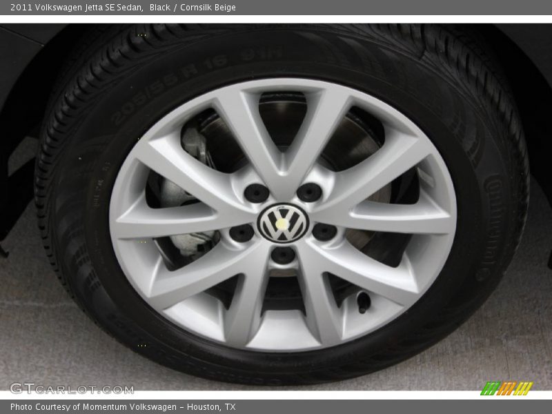 Black / Cornsilk Beige 2011 Volkswagen Jetta SE Sedan