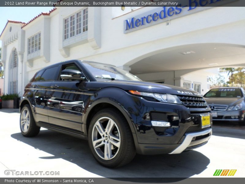 Buckingham Blue Metallic / Dynamic Lunar/Ivory 2012 Land Rover Range Rover Evoque Dynamic