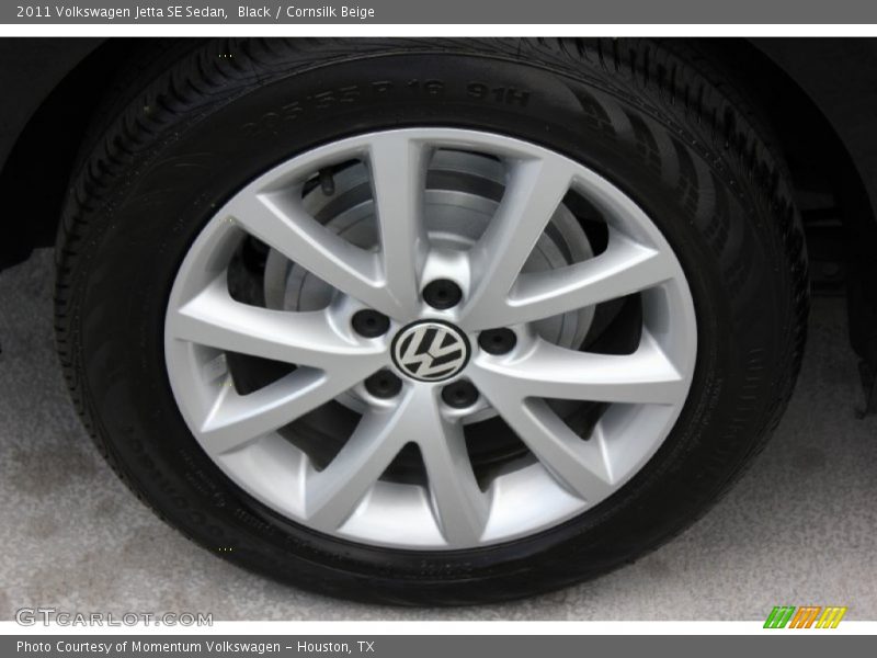 Black / Cornsilk Beige 2011 Volkswagen Jetta SE Sedan