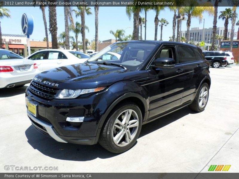 Buckingham Blue Metallic / Dynamic Lunar/Ivory 2012 Land Rover Range Rover Evoque Dynamic