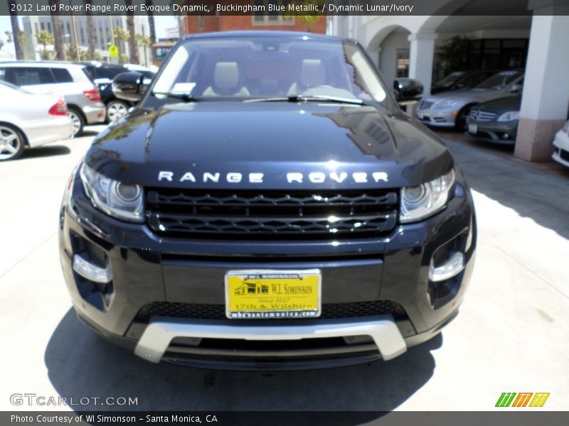 Buckingham Blue Metallic / Dynamic Lunar/Ivory 2012 Land Rover Range Rover Evoque Dynamic