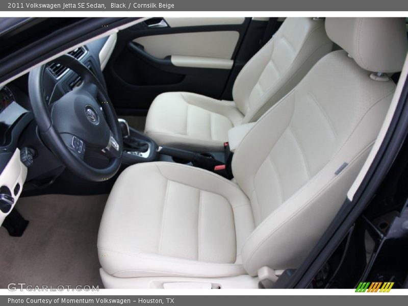 Black / Cornsilk Beige 2011 Volkswagen Jetta SE Sedan