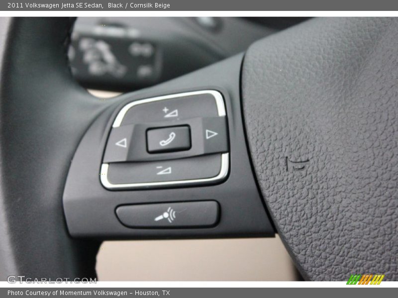 Black / Cornsilk Beige 2011 Volkswagen Jetta SE Sedan