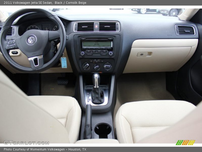 Black / Cornsilk Beige 2011 Volkswagen Jetta SE Sedan