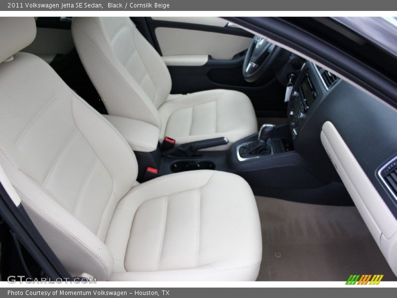 Black / Cornsilk Beige 2011 Volkswagen Jetta SE Sedan