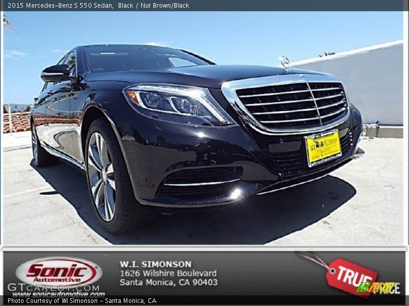 Black / Nut Brown/Black 2015 Mercedes-Benz S 550 Sedan