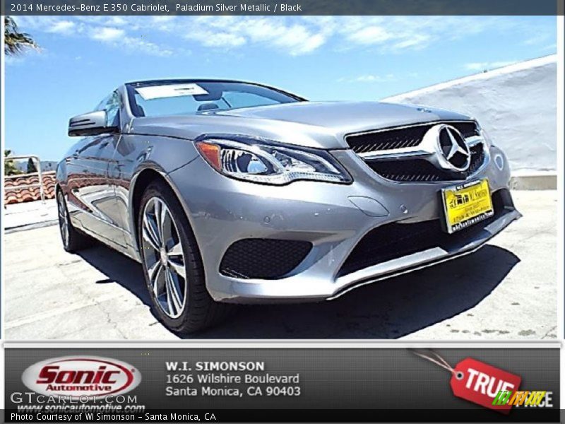 Paladium Silver Metallic / Black 2014 Mercedes-Benz E 350 Cabriolet