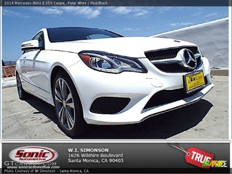 Polar White / Red/Black 2014 Mercedes-Benz E 350 Coupe