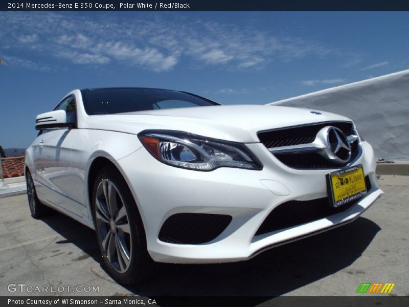 Polar White / Red/Black 2014 Mercedes-Benz E 350 Coupe