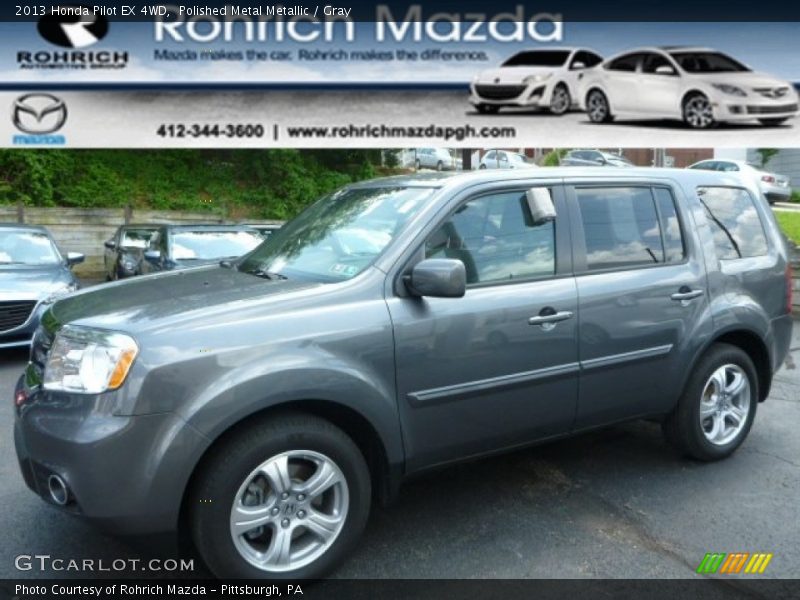 Polished Metal Metallic / Gray 2013 Honda Pilot EX 4WD