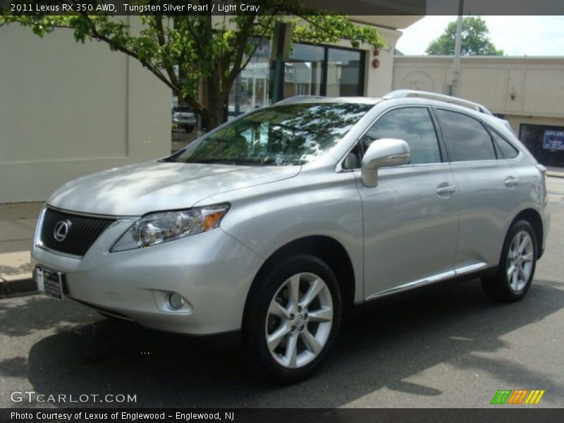 Tungsten Silver Pearl / Light Gray 2011 Lexus RX 350 AWD