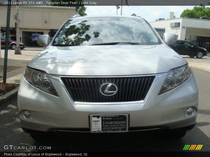 Tungsten Silver Pearl / Light Gray 2011 Lexus RX 350 AWD