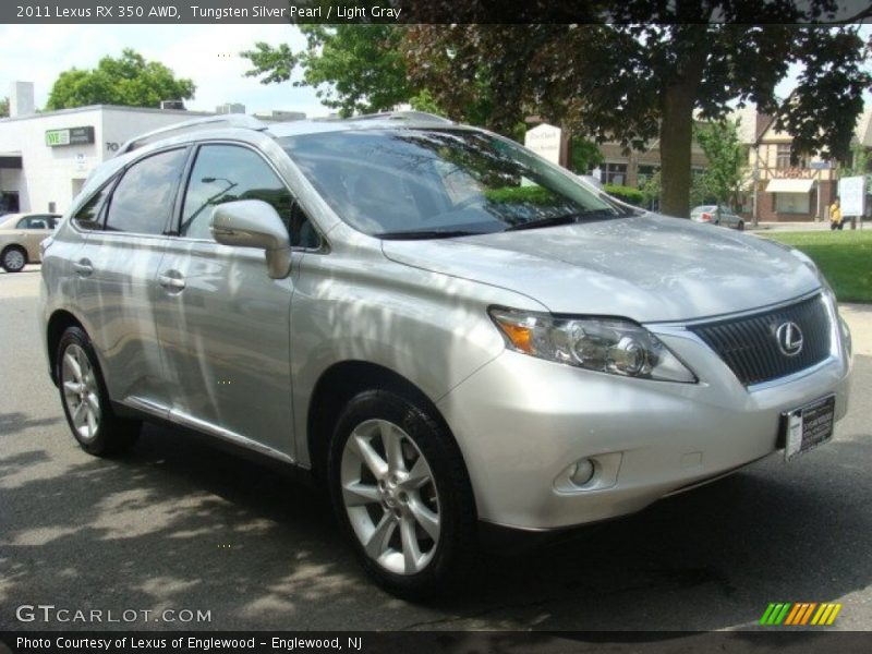 Tungsten Silver Pearl / Light Gray 2011 Lexus RX 350 AWD