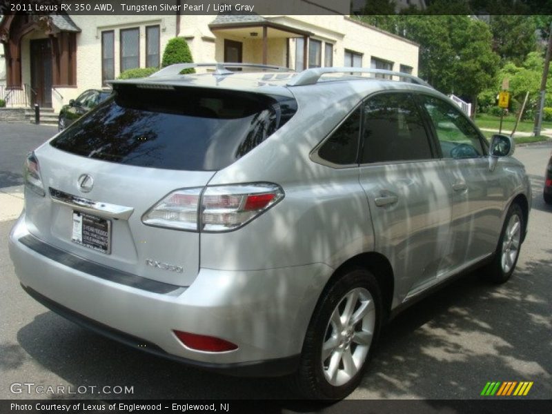 Tungsten Silver Pearl / Light Gray 2011 Lexus RX 350 AWD