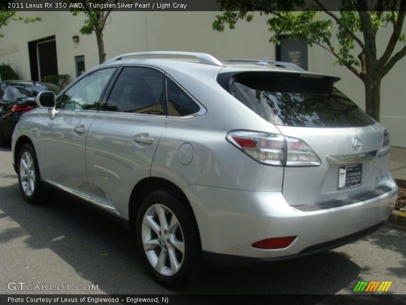 Tungsten Silver Pearl / Light Gray 2011 Lexus RX 350 AWD