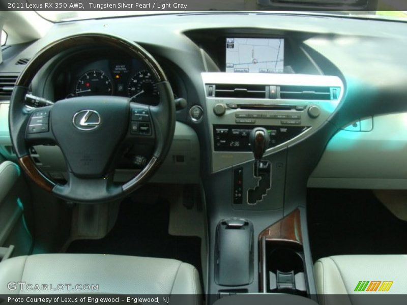Tungsten Silver Pearl / Light Gray 2011 Lexus RX 350 AWD