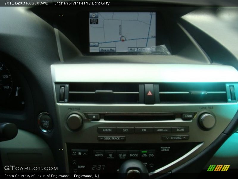 Tungsten Silver Pearl / Light Gray 2011 Lexus RX 350 AWD