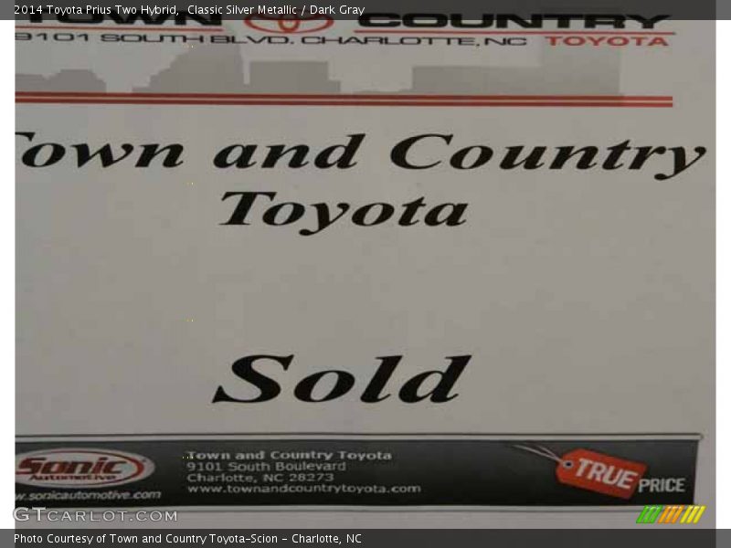 Classic Silver Metallic / Dark Gray 2014 Toyota Prius Two Hybrid