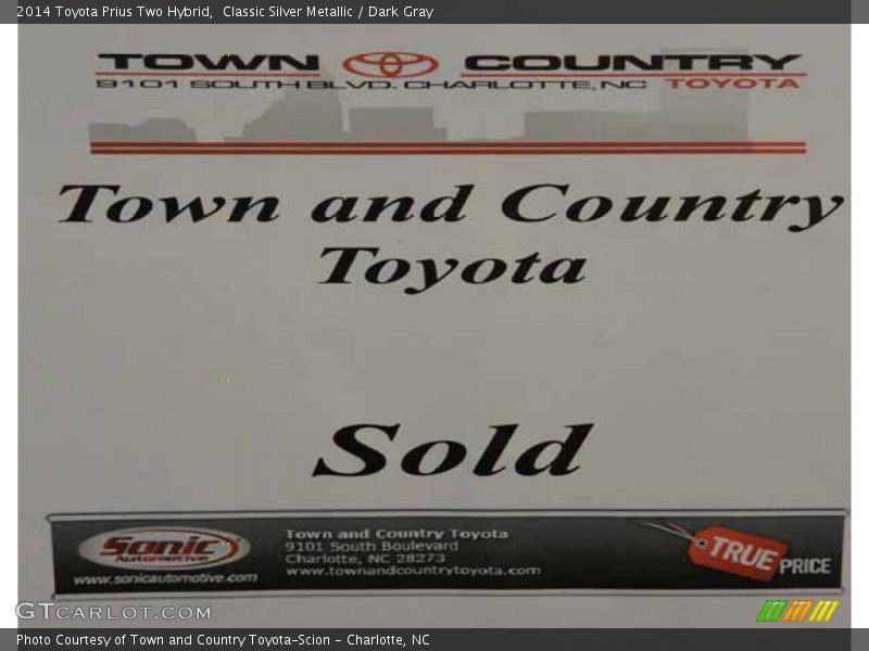 Classic Silver Metallic / Dark Gray 2014 Toyota Prius Two Hybrid