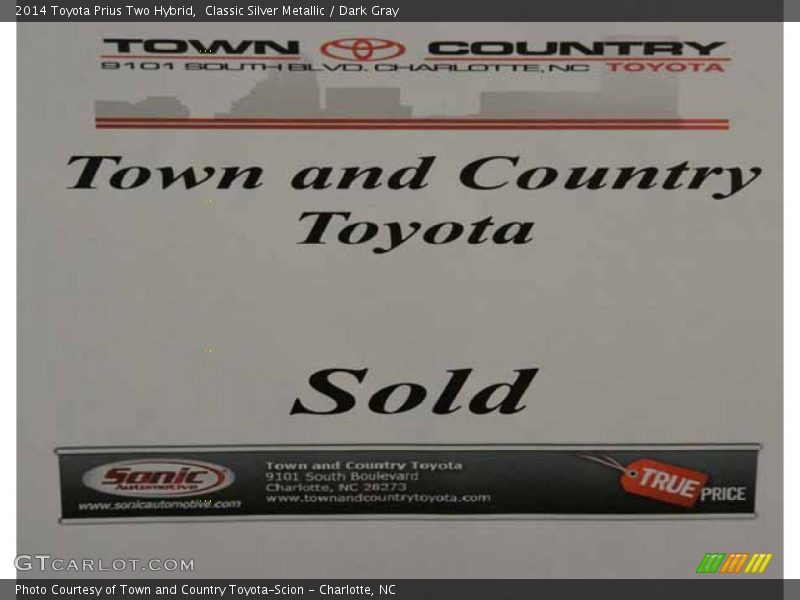 Classic Silver Metallic / Dark Gray 2014 Toyota Prius Two Hybrid