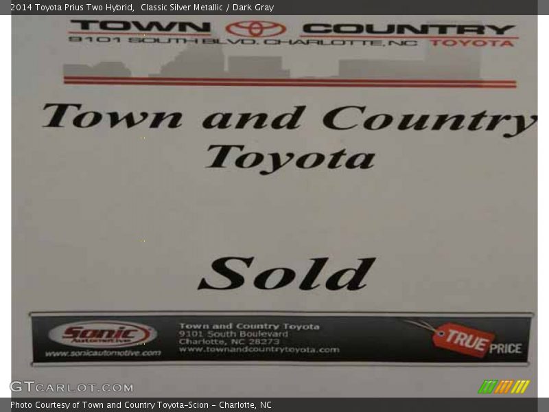 Classic Silver Metallic / Dark Gray 2014 Toyota Prius Two Hybrid