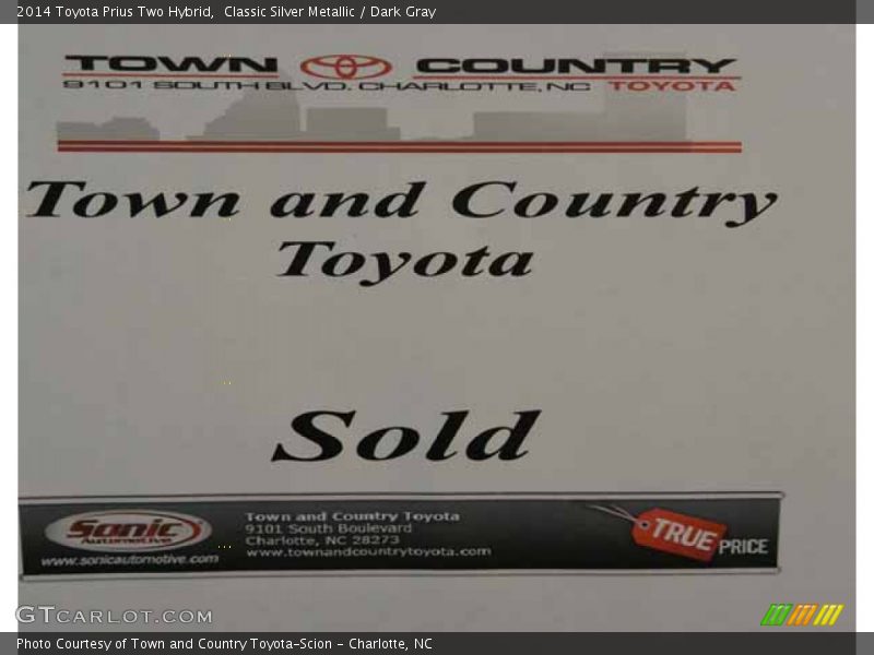 Classic Silver Metallic / Dark Gray 2014 Toyota Prius Two Hybrid