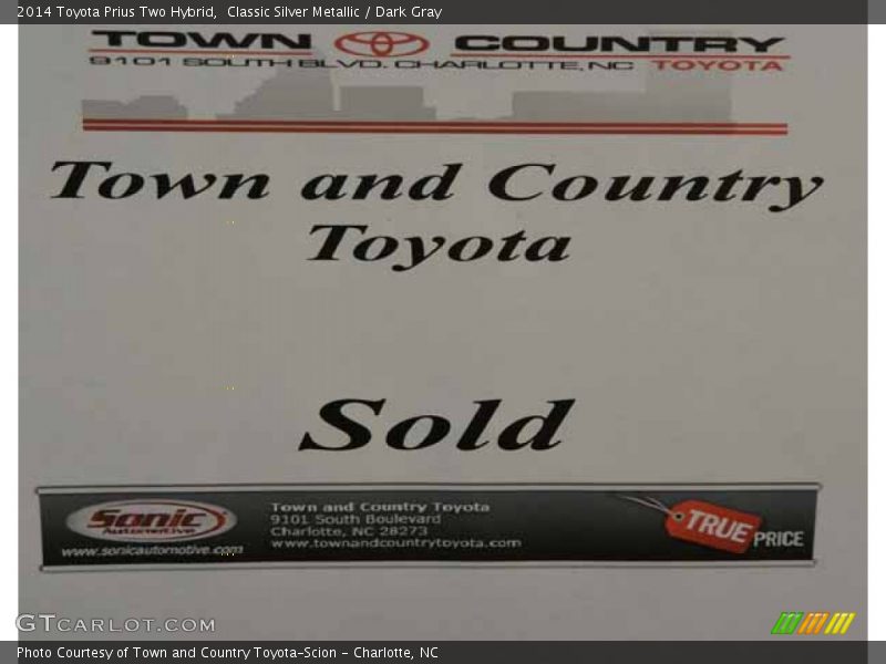 Classic Silver Metallic / Dark Gray 2014 Toyota Prius Two Hybrid