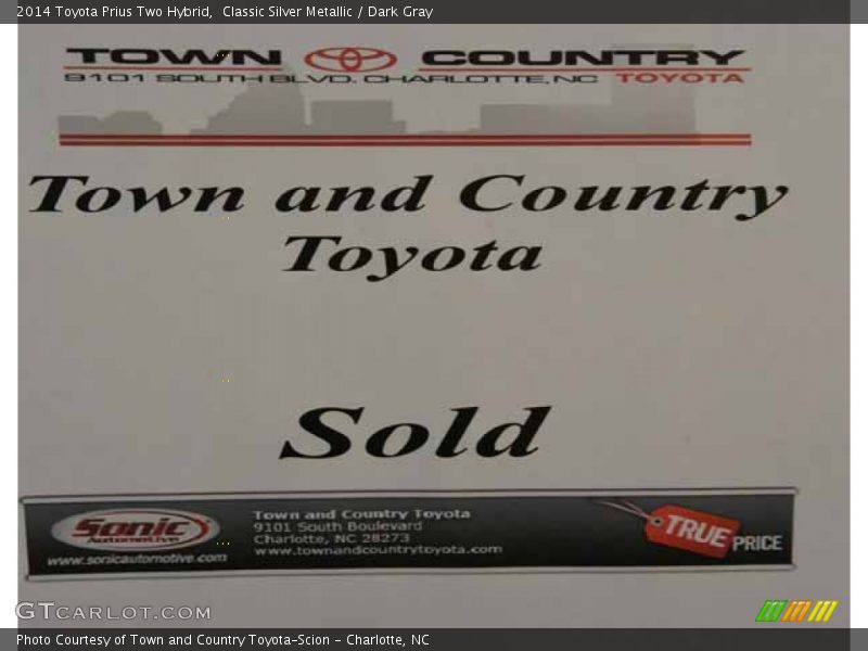 Classic Silver Metallic / Dark Gray 2014 Toyota Prius Two Hybrid