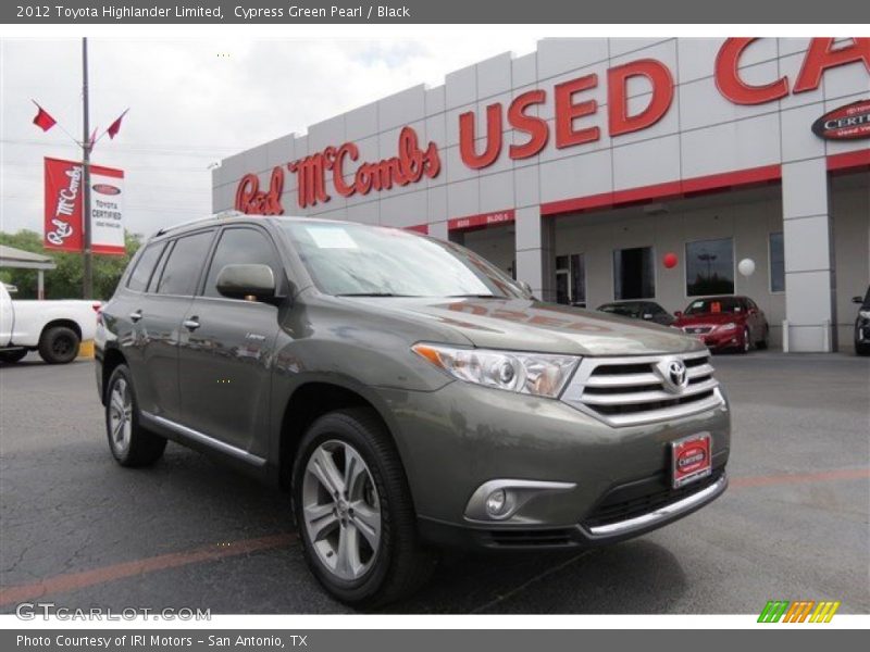 Cypress Green Pearl / Black 2012 Toyota Highlander Limited