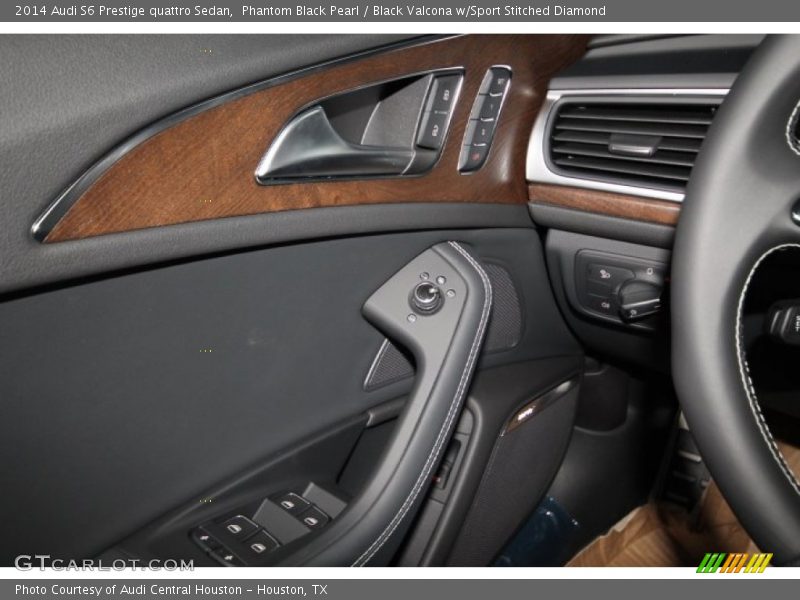 Phantom Black Pearl / Black Valcona w/Sport Stitched Diamond 2014 Audi S6 Prestige quattro Sedan